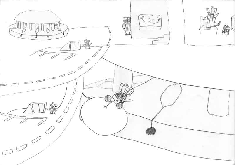 Wow, ist das toll hier auf der Abstimmungskugel zu reiten!