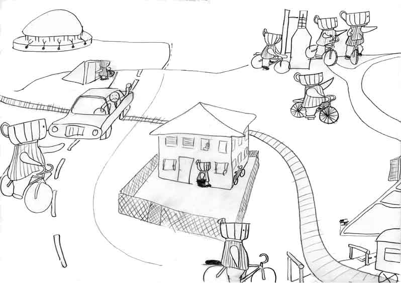 Mr.T-Cup f&auml;hrt auch nach Hause nach der Arbeit