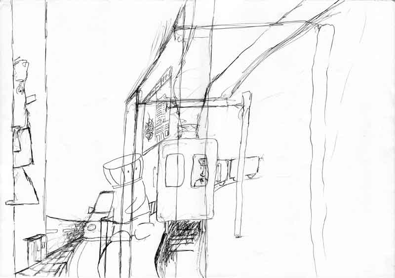 Das ist knapp, hier an der U-Bahn-Haltestelle.