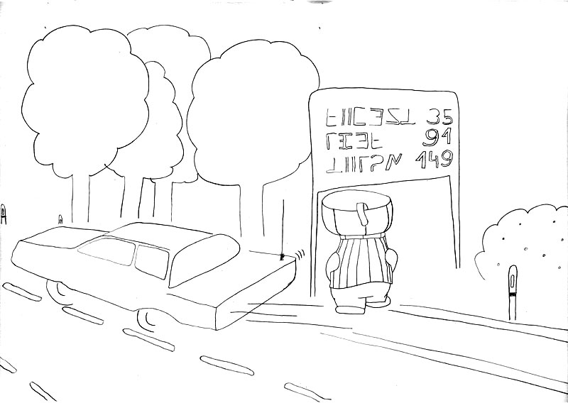 An der Autobahn ist auch was los.