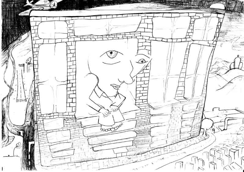 So'ne Erde mit Friedhof und Flugzeugen und so (bei Muddern, ca. 2004)